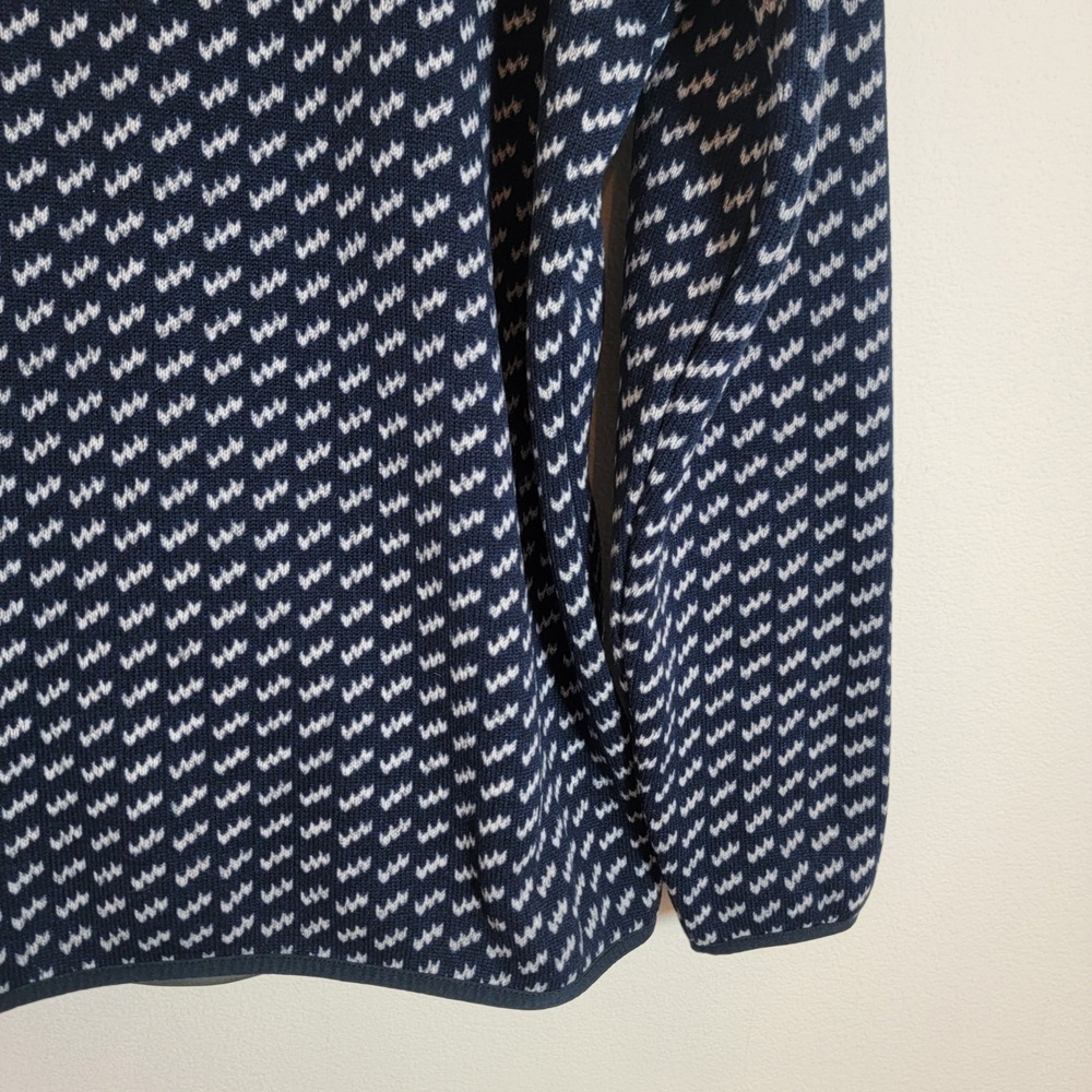 L.L. Bean XL Tall Sweater Fleece Pullover Birdseye T Snap Blue EUC Lounge Casual - Picture 10 of 12